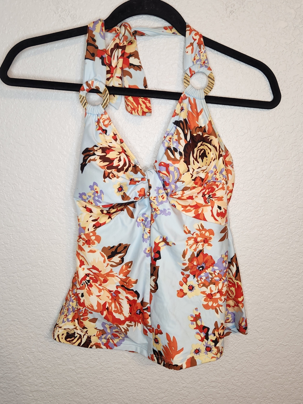 Antonio Melani blue floral tankini set skort 2 piece swimsuit S - Picture 11 of 16